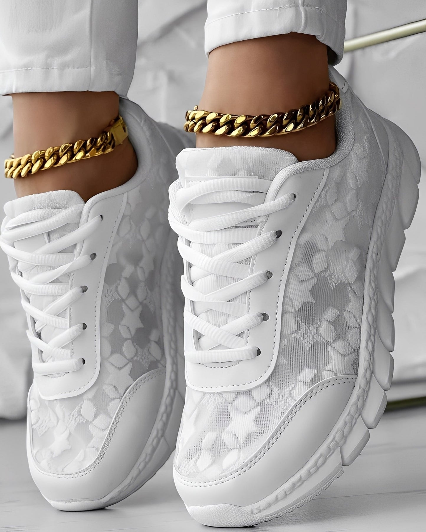 Elisabeth - Bequeme, luftige Damenschuhe mit Blumenmuster