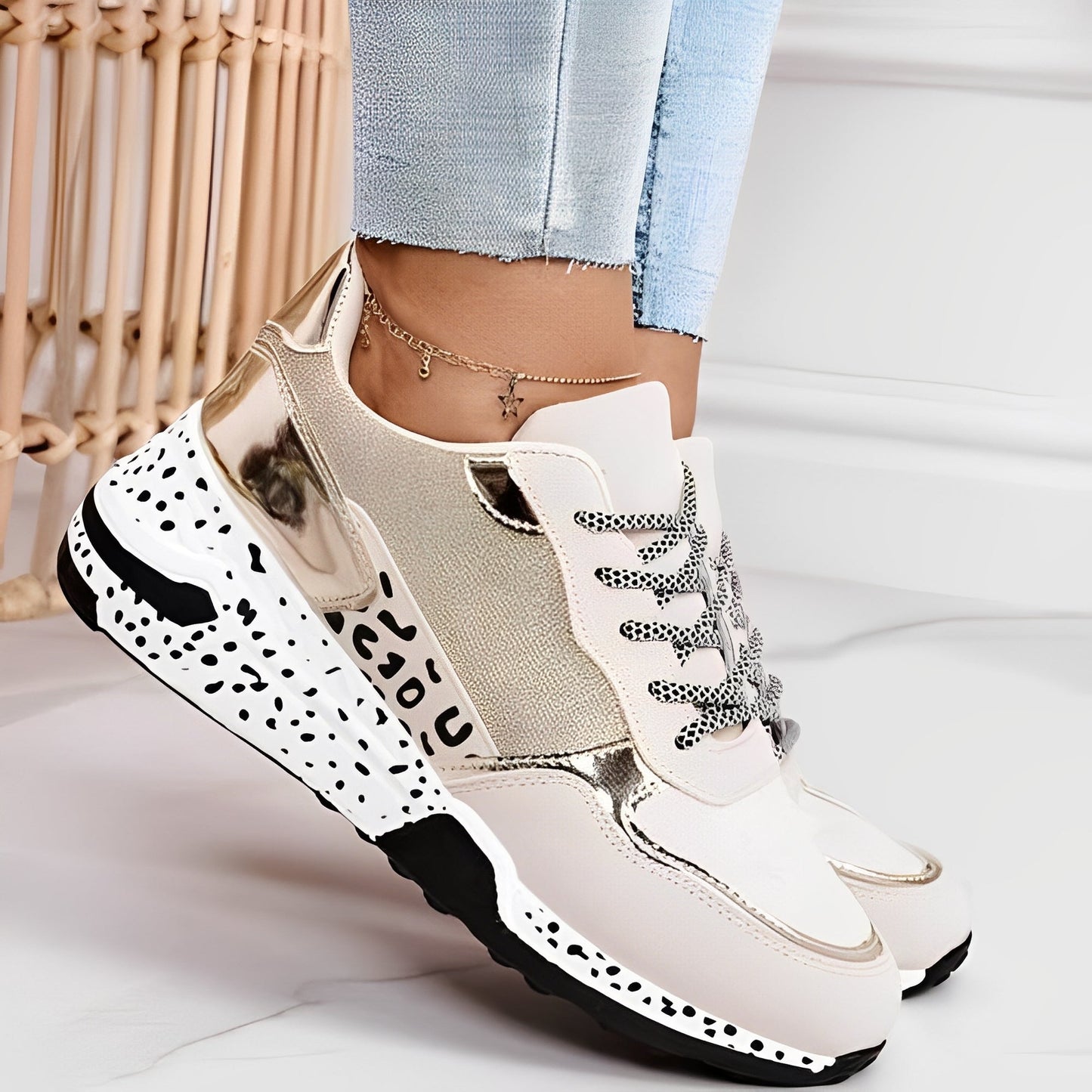 Penelope - Bequeme Damensneaker mit Keilabsatz
