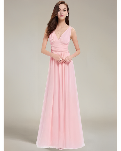 Estelle – Ärmelloses Kleid mit V-Ausschnitt