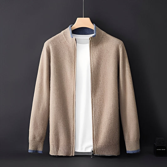 Eugene - Moderne Männerjacke aus Kaschmir mit Zipper