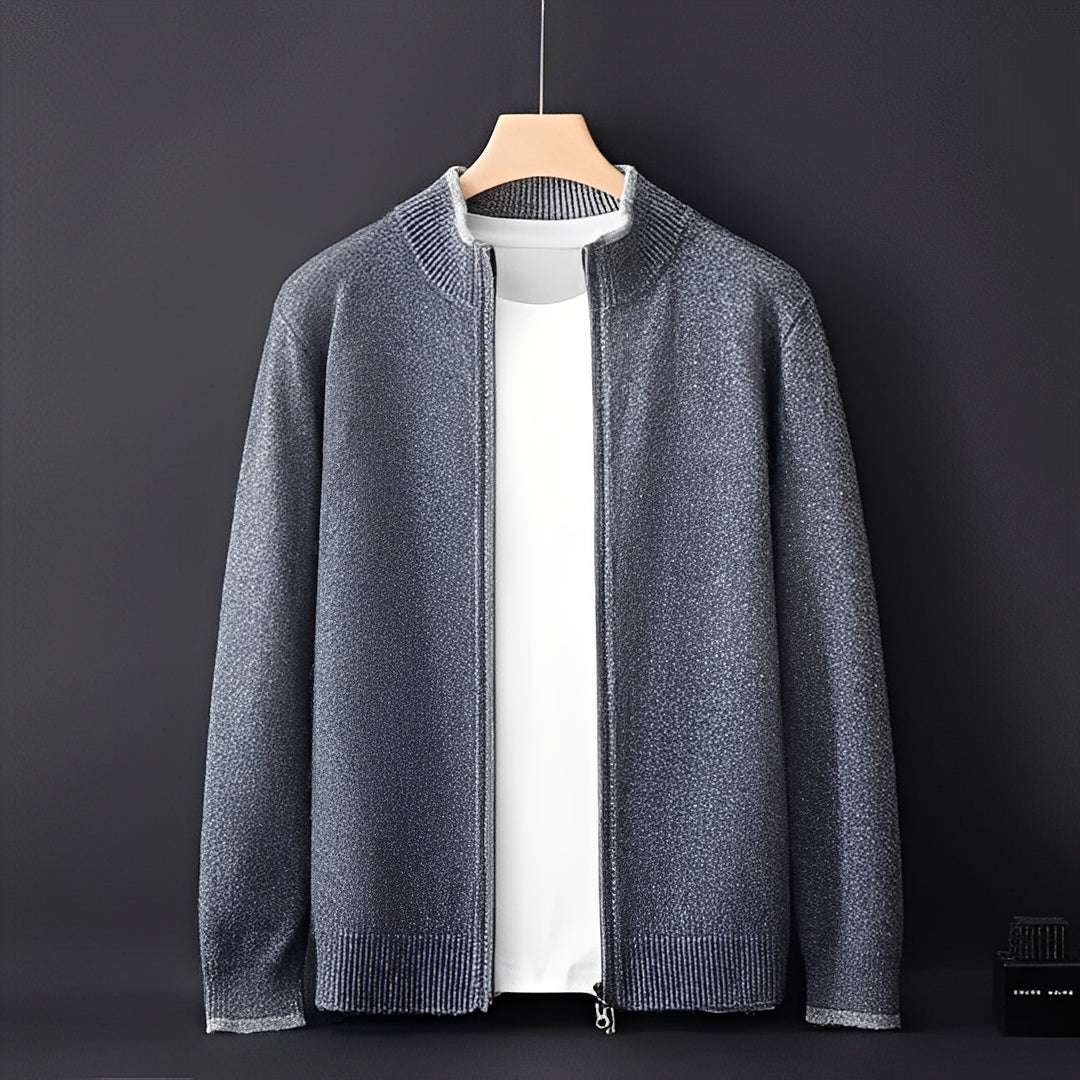 Eugene - Moderne Männerjacke aus Kaschmir mit Zipper