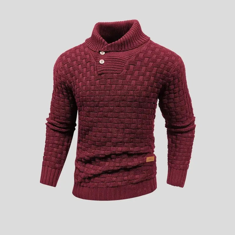 Eldon - Moderner Herrenpullover mit Knöpfen