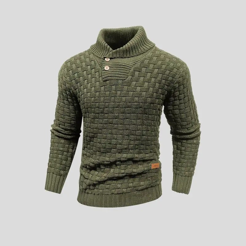 Eldon - Moderner Herrenpullover mit Knöpfen