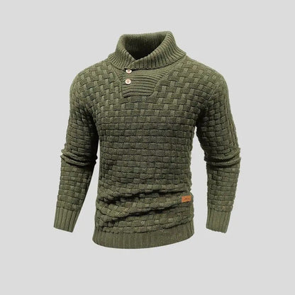 Eldon - Moderner Herrenpullover mit Knöpfen