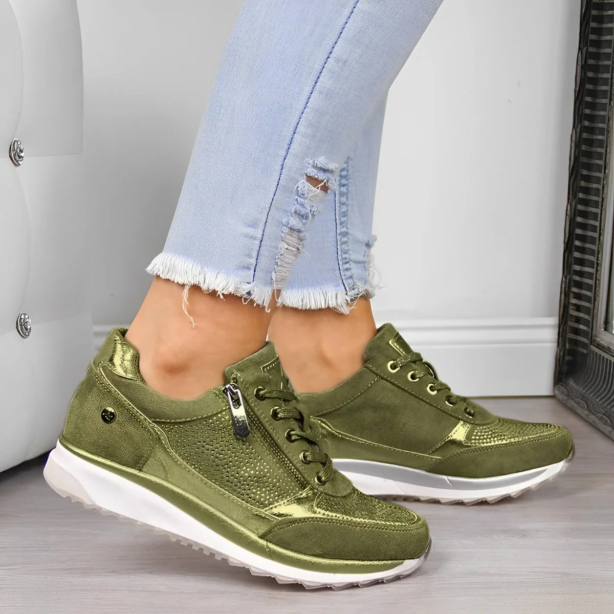 Kaycee - Modische Freizeitschuhe mit Reißverschluss für Damen