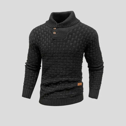 Eldon - Moderner Herrenpullover mit Knöpfen
