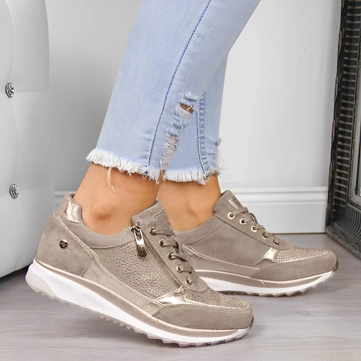 Kaycee - Modische Freizeitschuhe mit Reißverschluss für Damen