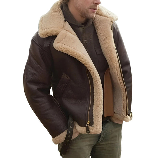 Brendon - Robuste und dicke Herrenlederjacke