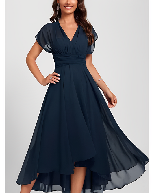Elisa – Schickes Midikleid mit V-Ausschnitt