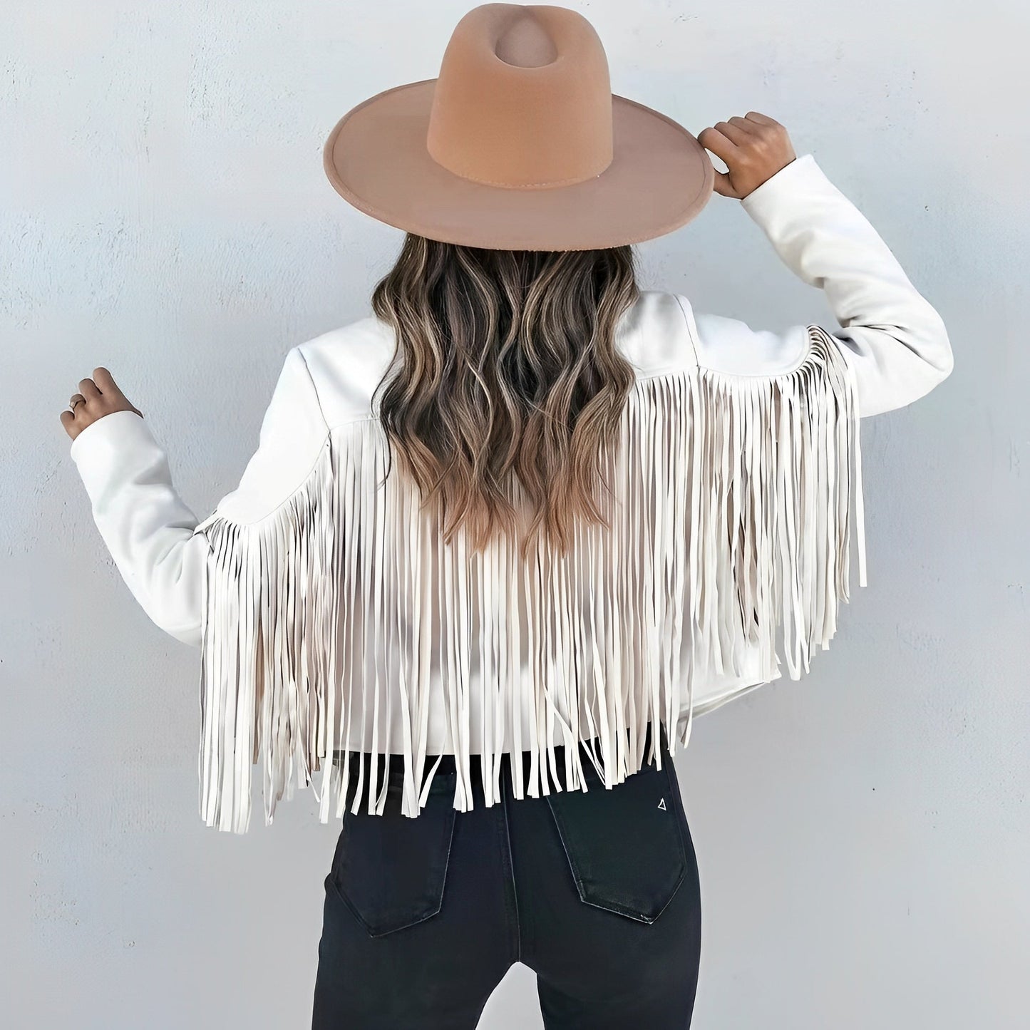 Margo – Modische Herbstjacke mit Fransen für Damen