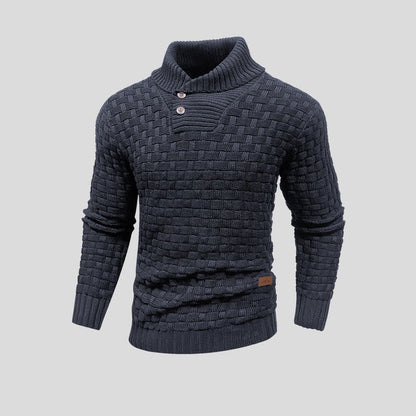 Eldon - Moderner Herrenpullover mit Knöpfen
