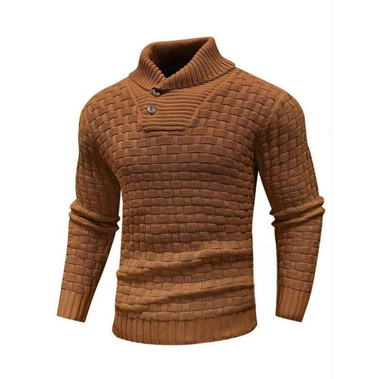 Eldon - Moderner Herrenpullover mit Knöpfen