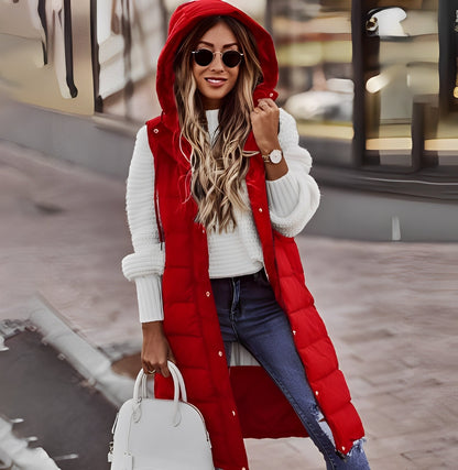 Brenna - Schicke lange Damen-Daunenjacke