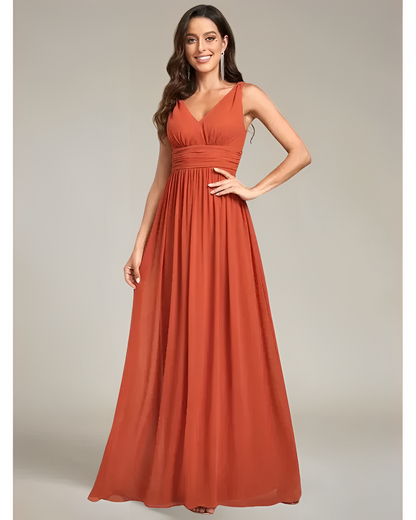 Estelle – Ärmelloses Kleid mit V-Ausschnitt