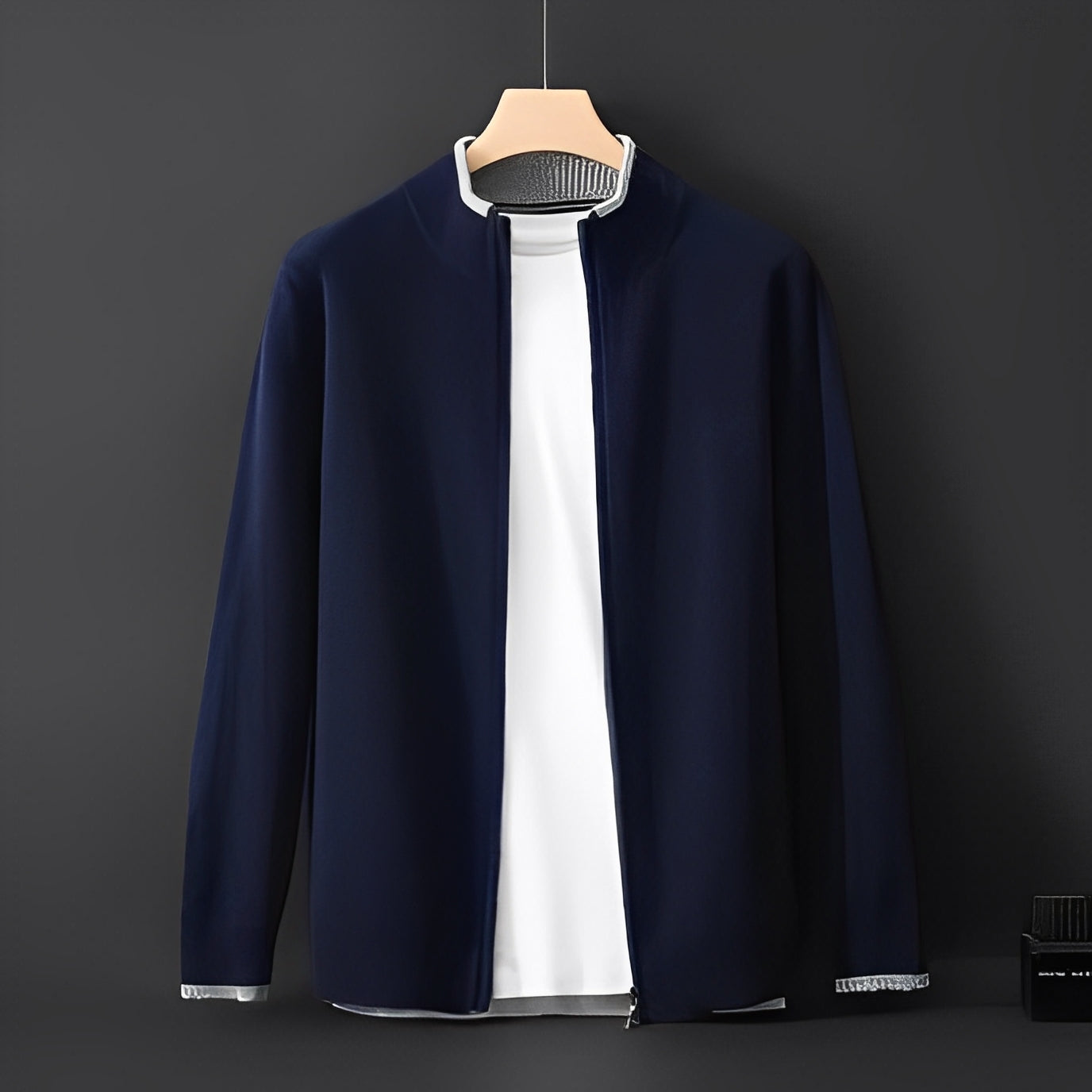 Eugene - Moderne Männerjacke aus Kaschmir mit Zipper