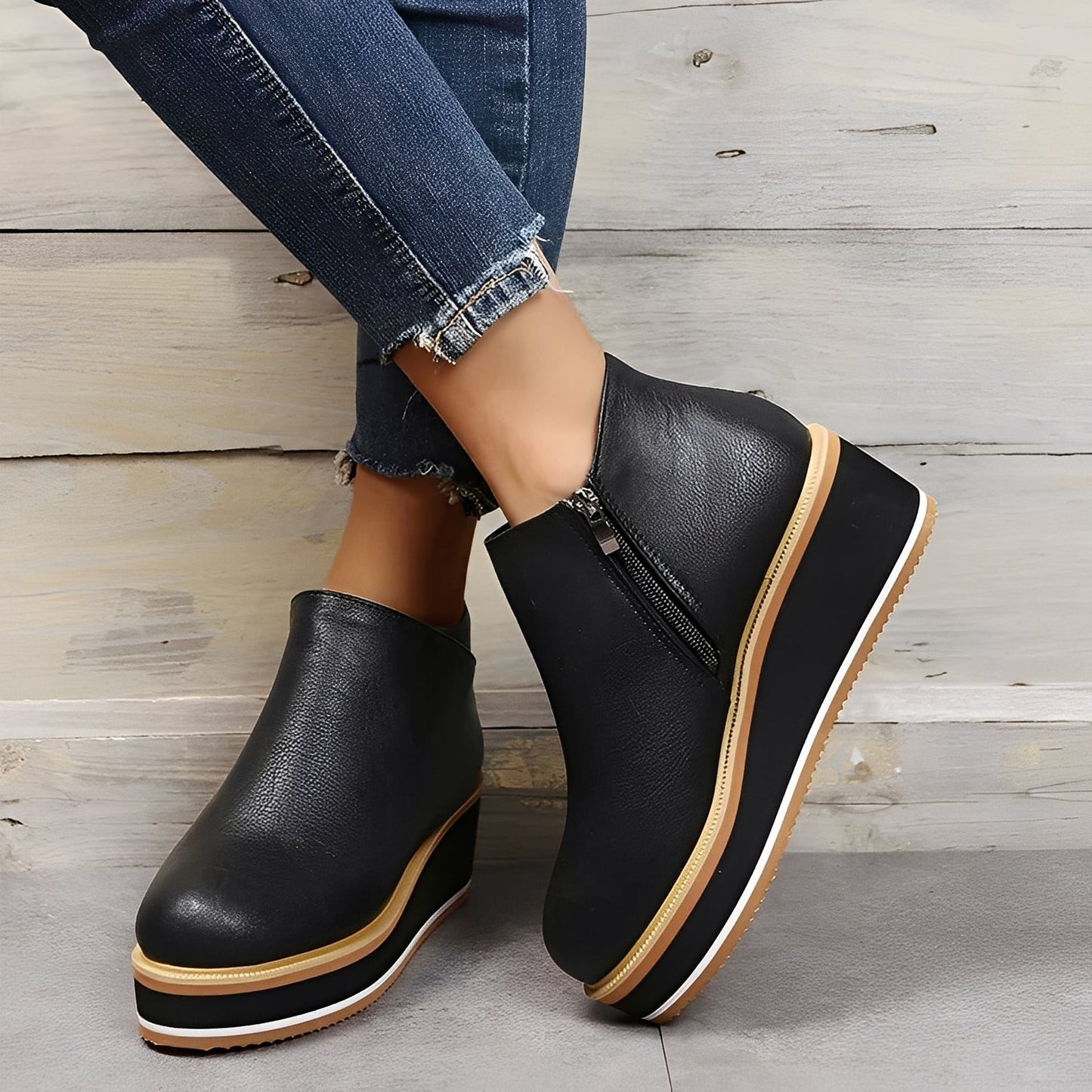 Sorrel - Bequeme Damenlederstiefel mit Zipper