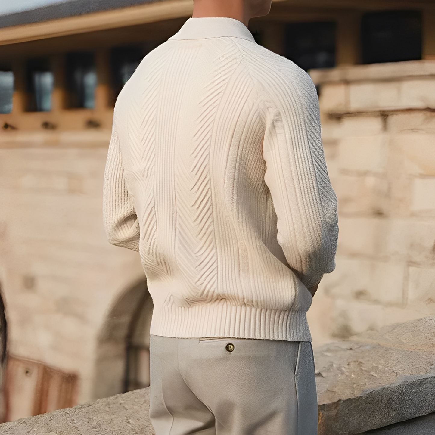Darius – Langer Ärmel Strickpullover