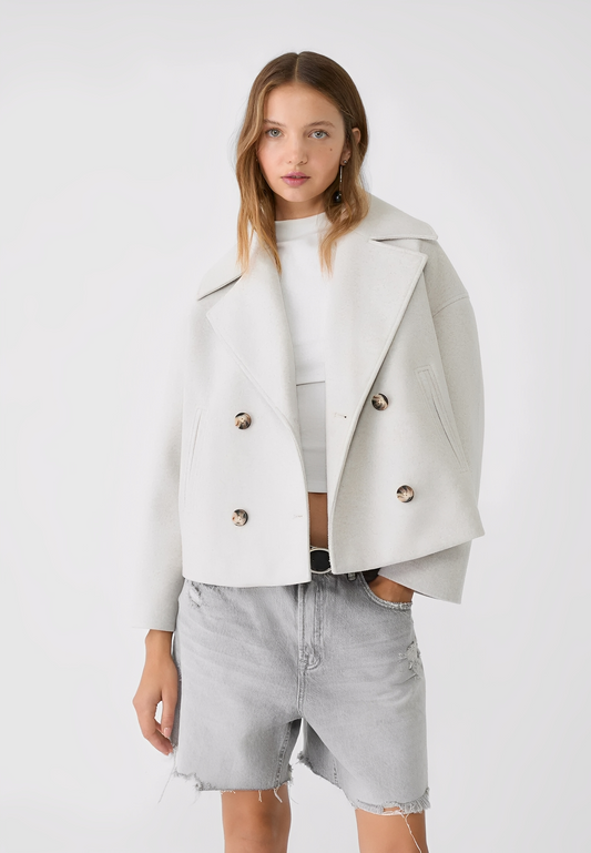 Claire – Kurze Modische Zweireihige Jacke