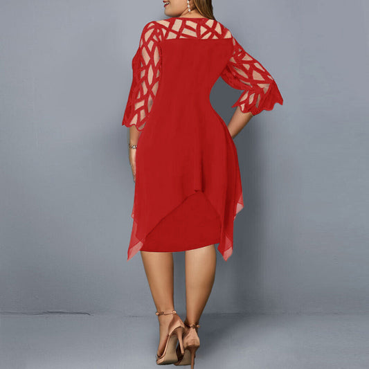 Cathryn - Schickes Midi-Kleid in Übergröße