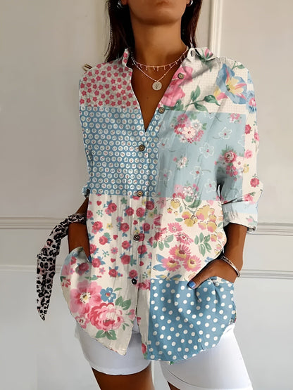 Marleen – Bluse mit Knöpfen und langen Ärmeln