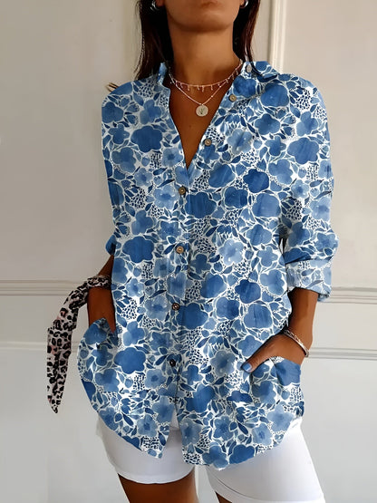 Marleen – Bluse mit Knöpfen und langen Ärmeln