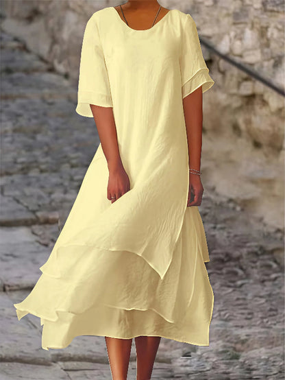 Ximena - Lockeres Kleid mit kurzen Ärmeln